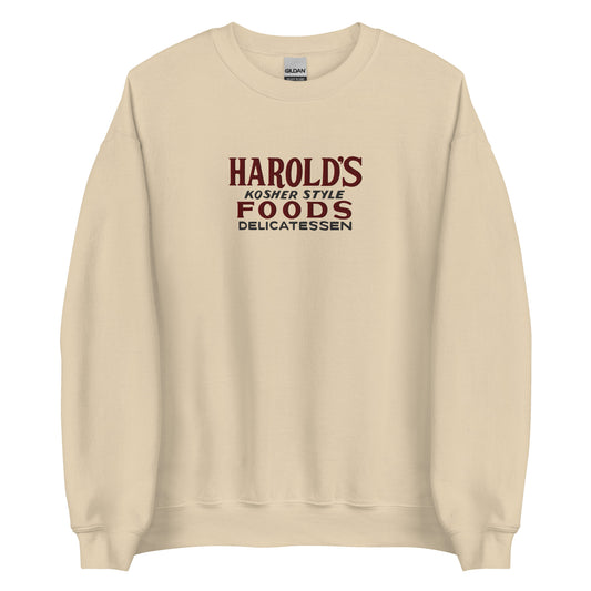 Harold's Deli unisex embroidered sweatshirt