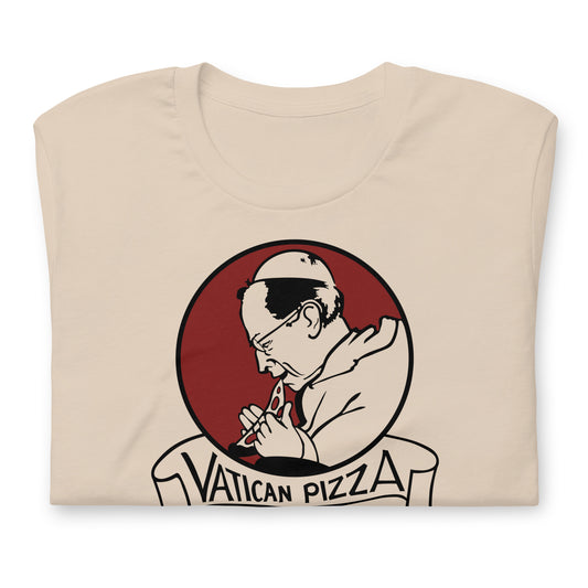 Vatican Pizza unisex printed t-shirt