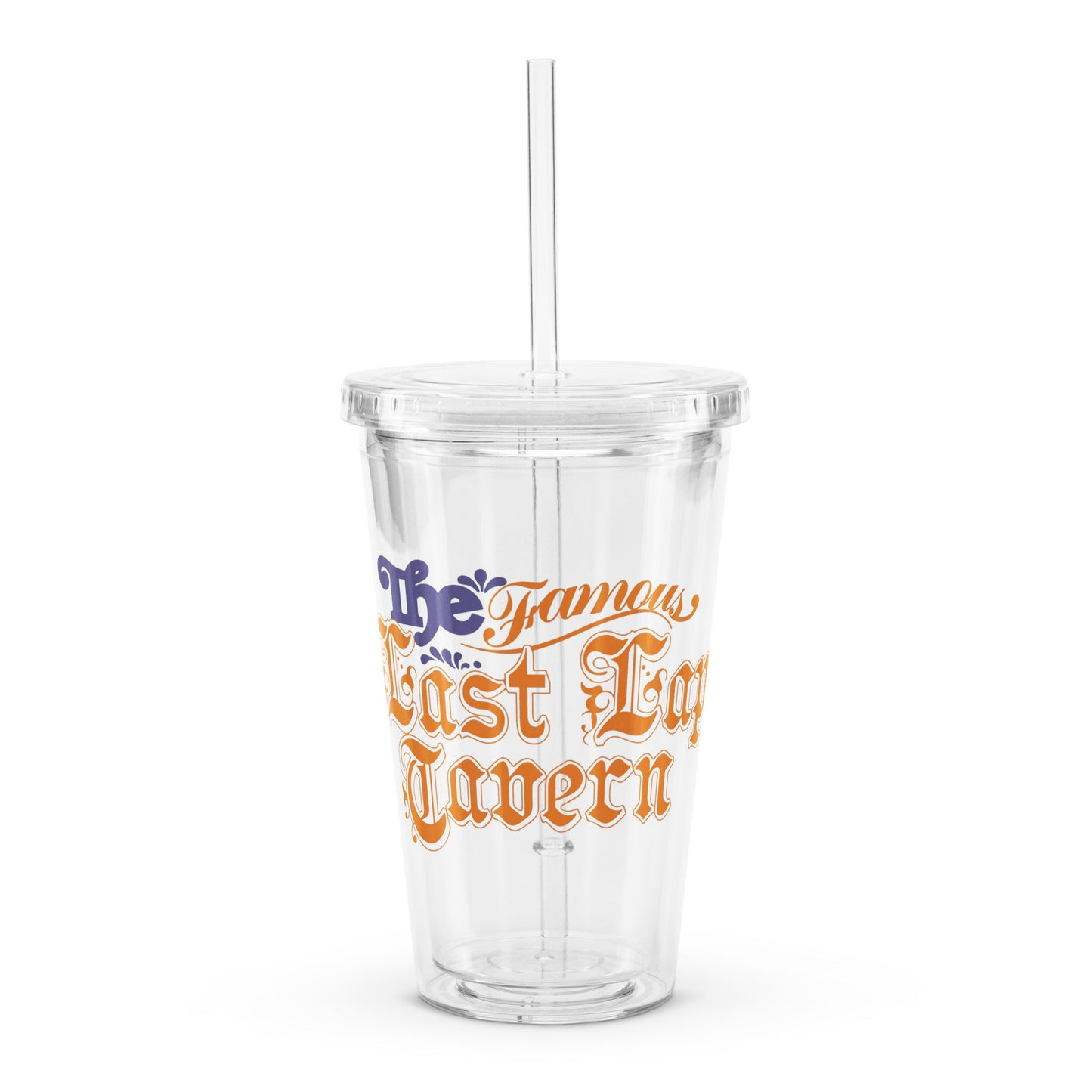 Last Lap clear plastic tumbler