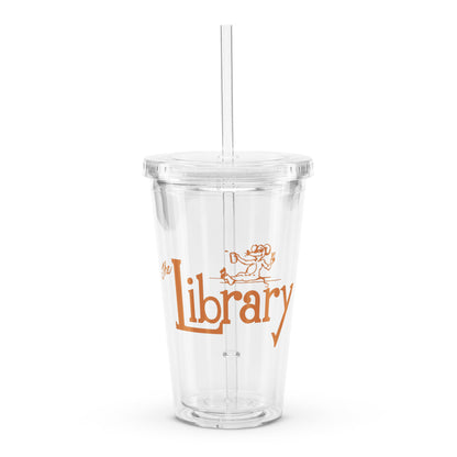 Library clear plastic tumbler