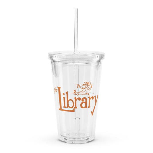 Library clear plastic tumbler