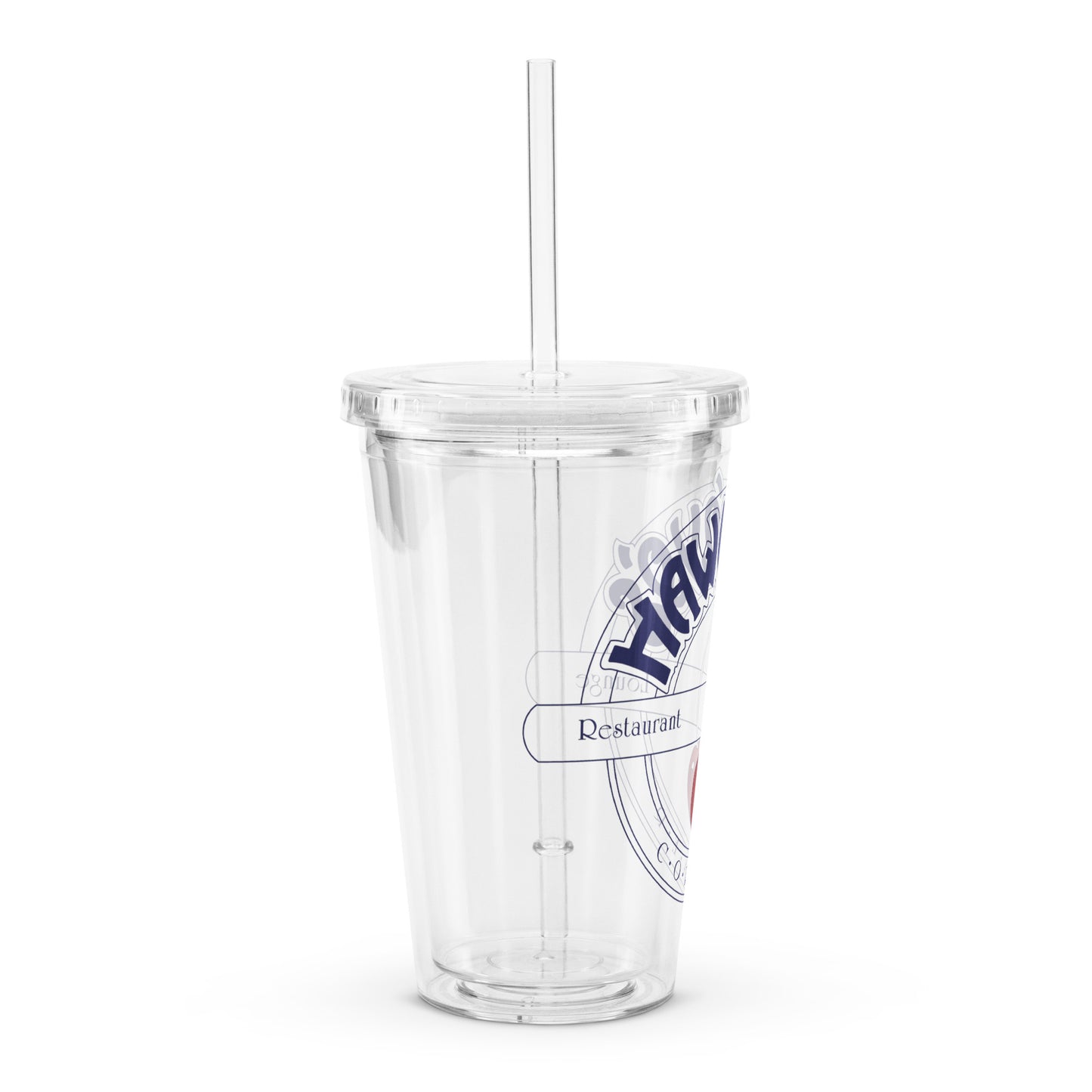 Hawkeye's Corner clear plastic tumbler