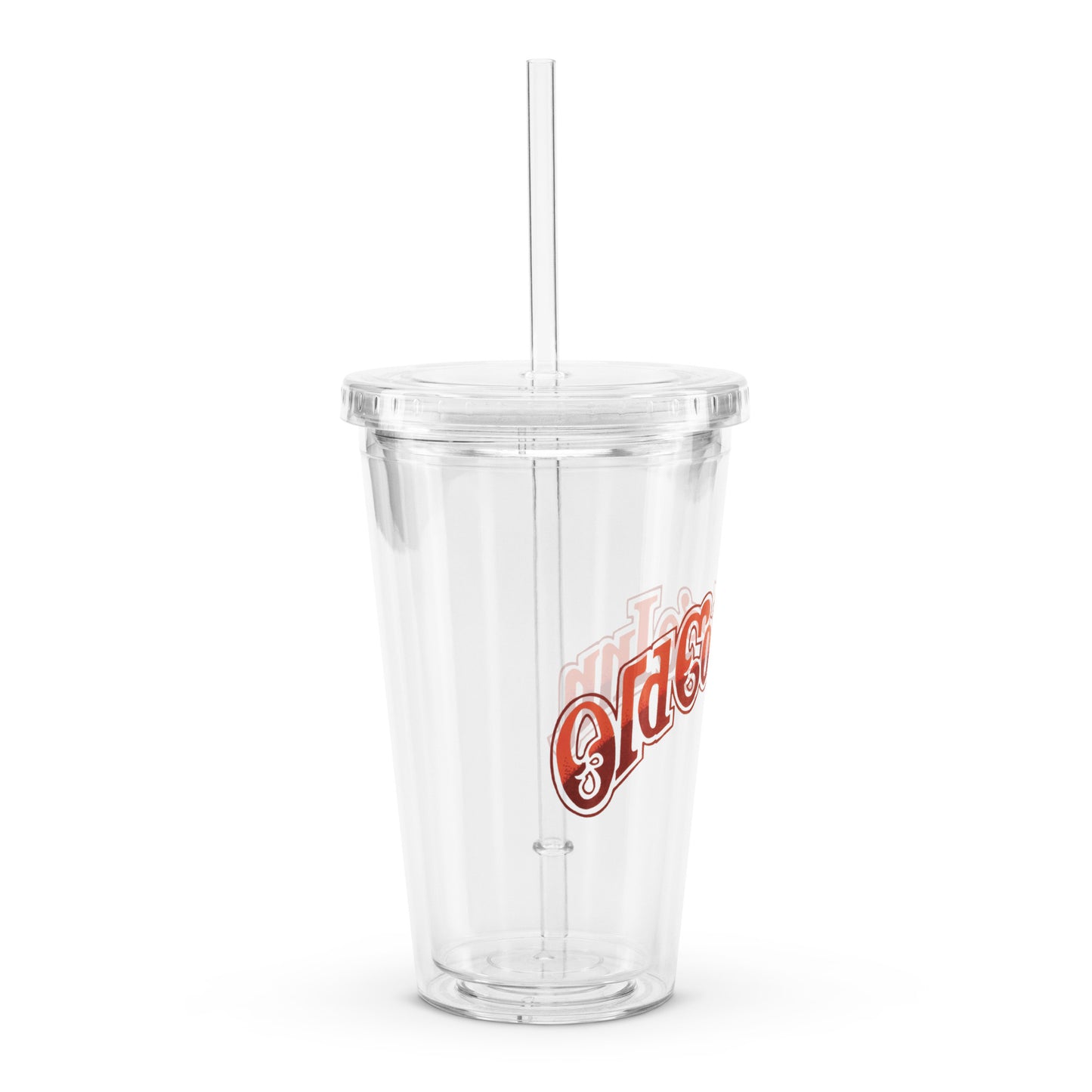 OCI Old College Inn clear plastic tumbler