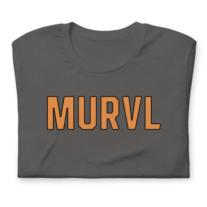 MURVL orange logo unisex printed t-shirt