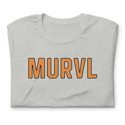 MURVL orange logo unisex printed t-shirt