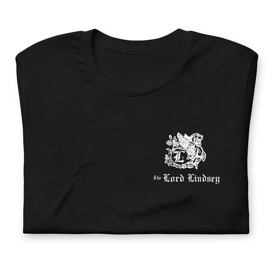 Lord Lindsey small logo unisex printed t-shirt