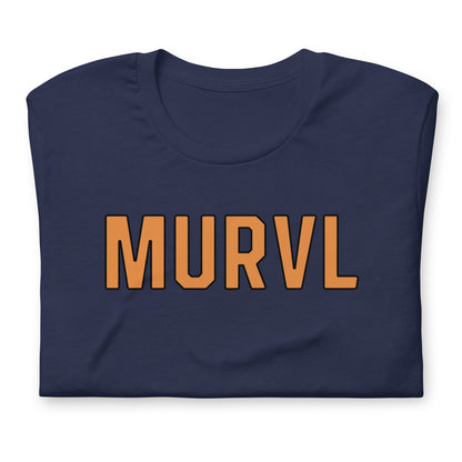 MURVL orange logo unisex printed t-shirt