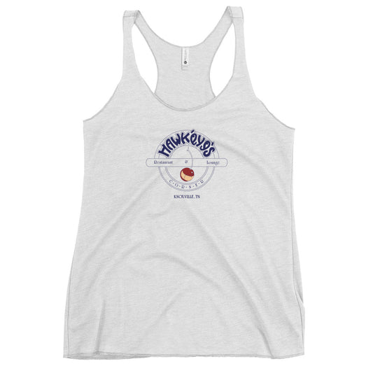 Hawkeye's Corner with Band-Aid women's racerback tank