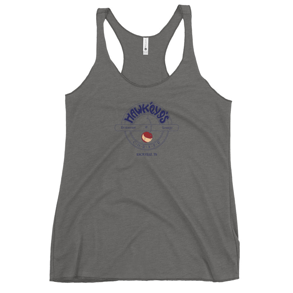 Hawkeye's Corner with Band-Aid women's racerback tank